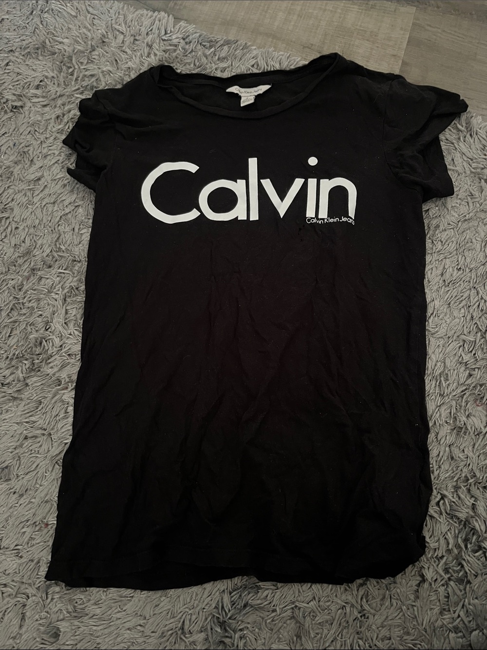 Calvin Klein Black Tee with White Calvin Logo